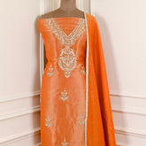 Shimmer Orange Unstitched Suit